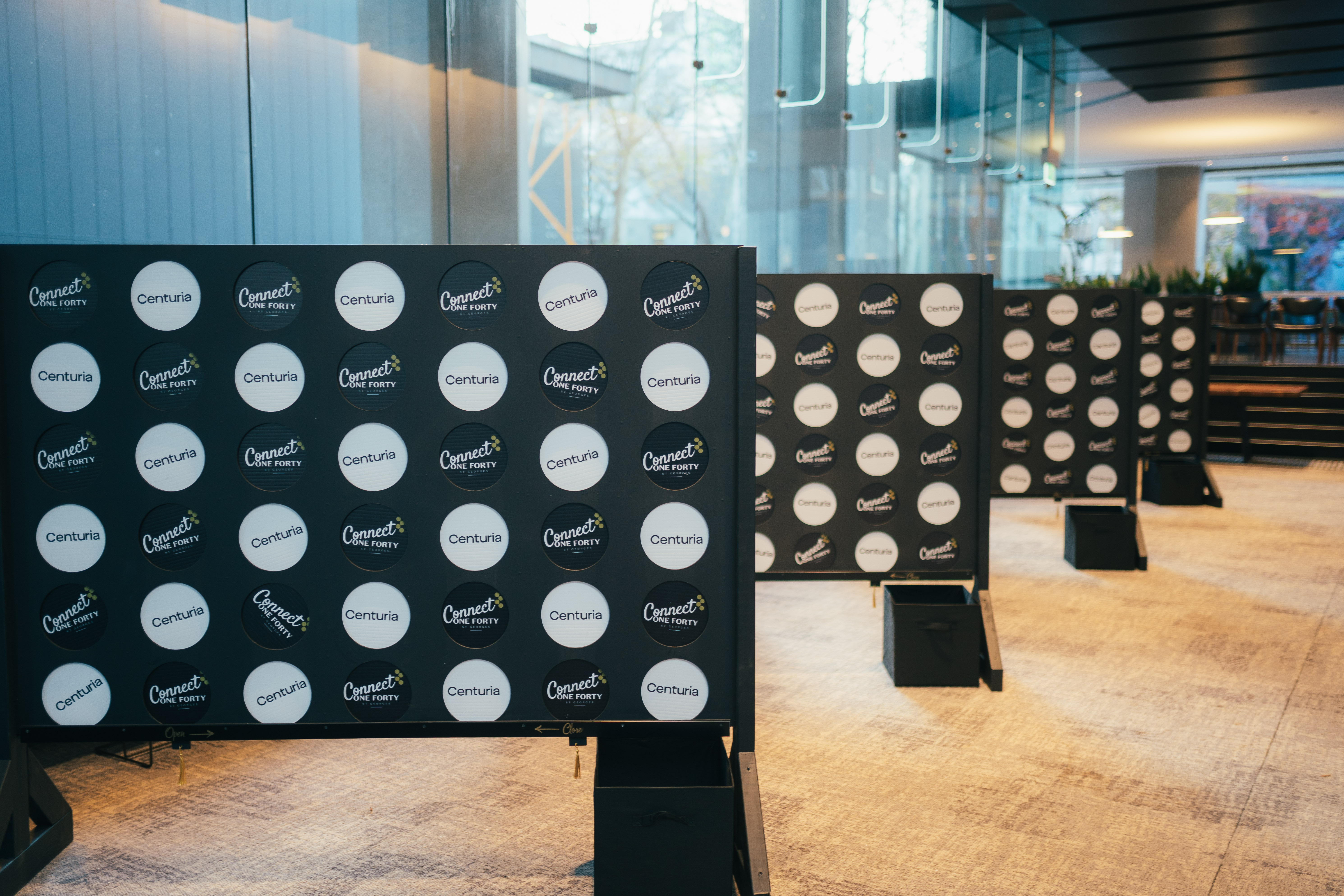 Giant Connect Four activations as strategic centrepiece breaking down barriers and facilitating meaningful B2B connections